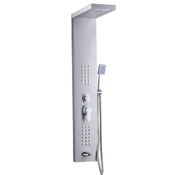 Saniverre Colonne de douche hydromassante LULY 4 jets + 1 robinet Gris -