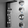 Auralum Max Colonne de Douche Hydromassante Panneau de douche Chromé en Inox Laiton Murale Système de Douche Digitale Multifonctionnel