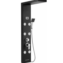 Auralum Max Colonne de Douche Hydromassante Panneau de douche Chromé en Inox Laiton Murale Système de Douche Digitale Multifonctionnel