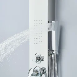 Saniverre Colonne de douche hydromassante ZENY 3 jets Gris / Argent -* Colonne De Douche Hydromassante