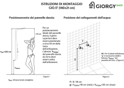 Laneri Colonne de douche hydromassage en ABS verni en poudre noir mat* Colonne De Douche Hydromassante