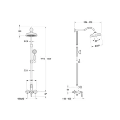 Jacob Delafon Colonne de douche Cléo 1889 Chrome + nettoyant Briochin
