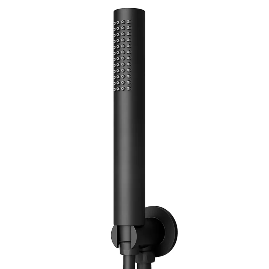 GoodHome Colonne de douche mécanique encastrée en laiton massif finition noir mat, Owens