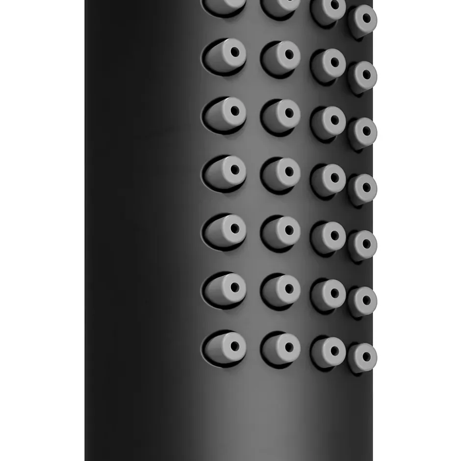 GoodHome Colonne de douche mécanique encastrée en laiton massif finition noir mat, Owens