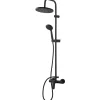 GoodHome Colonne de douche mécanique noire Cavally* Colonne De Douche Mécanique