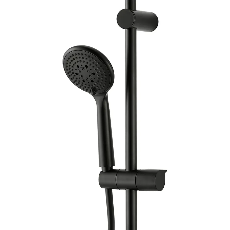 GoodHome Colonne de douche mécanique noire Cavally* Colonne De Douche Mécanique
