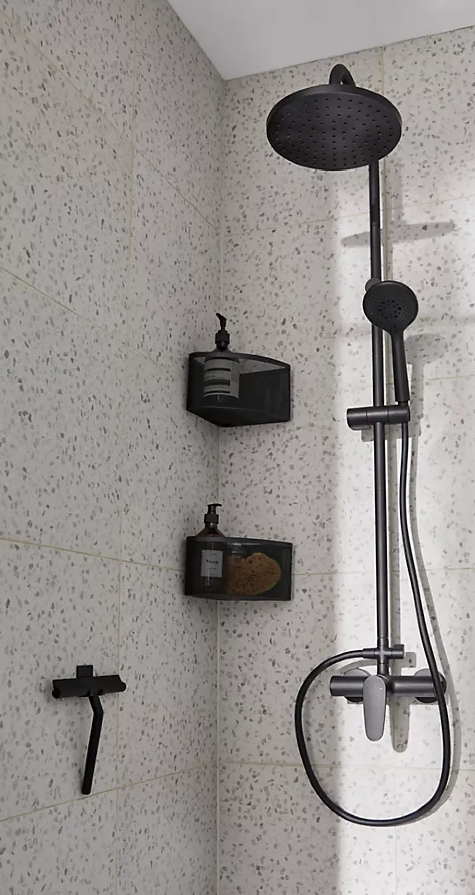 GoodHome Colonne de douche mécanique noire Cavally* Colonne De Douche Mécanique