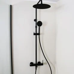 Essebagno Colonne de douche mécanique noir mat 250 Lollipop II* Colonne De Douche Mécanique