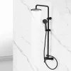 Poalgi Colonne de douche mécanique avec barre extensible SKY BATH noir mat série NATURE