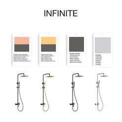 Poalgi Colonne de douche mécanique avec barre extensible SKY BATH noir cristal PVD série INFINITE* Colonne De Douche Mécanique