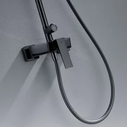 Poalgi Colonne de douche mécanique avec barre extensible SKY BATH noir cristal PVD série INFINITE* Colonne De Douche Mécanique