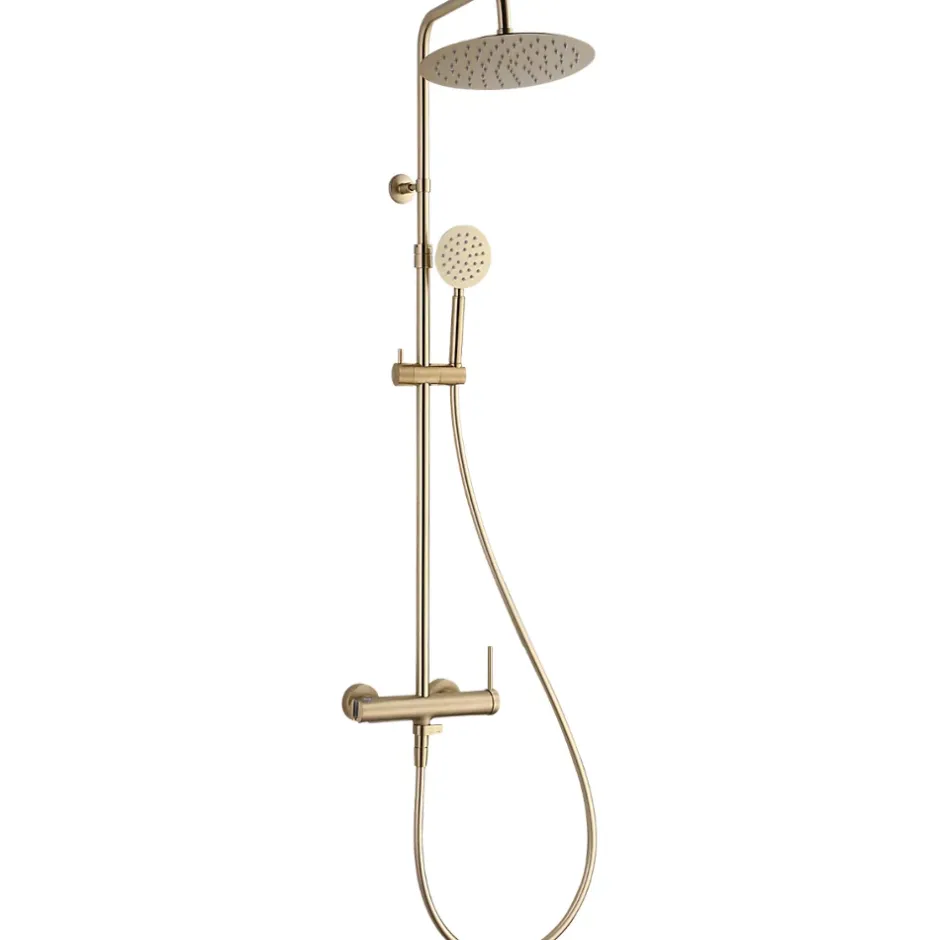 Essebagno Colonne de douche mécanique or brossé 250 Lollipop II* Colonne De Douche Mécanique