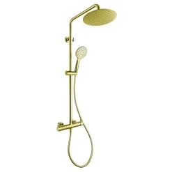 Poalgi Colonne de douche mécanique avec barre extensible SKY BATH or brossé PVD série PROMISE