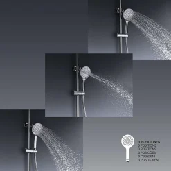 Poalgi Colonne de douche mécanique avec barre extensible SKY BATH chromé série GLORY