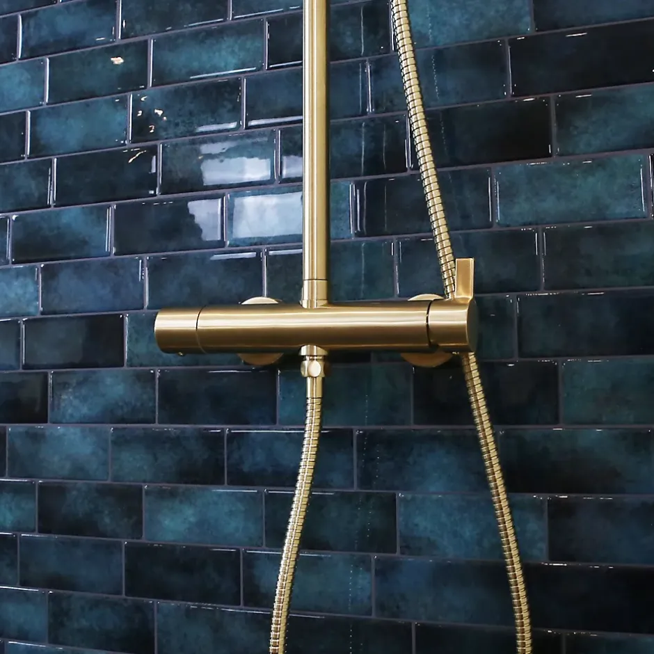 Essebagno Colonne de douche mécanique or brossé 300 Delice II