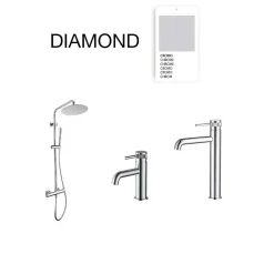 Poalgi Colonne de douche mécanique avec barre extensible SKY BATH chromé série DIAMOND* Colonne De Douche Mécanique