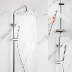 Poalgi Colonne de douche mécanique avec barre extensible SKY BATH chromé série DIAMOND* Colonne De Douche Mécanique