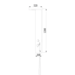 Essebagno Colonne de douche mécanique avec douchette et flexible, aluminium doré, Essekadra