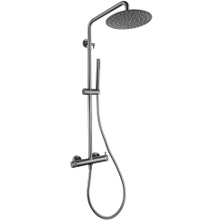 Poalgi Colonne de douche mécanique avec barre extensible SKY BATH gris mat PVD série DIAMOND* Colonne De Douche Mécanique
