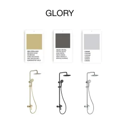 Poalgi Colonne de douche mécanique avec barre extensible SKY BATH noir cristal PVD série GLORY* Colonne De Douche Mécanique