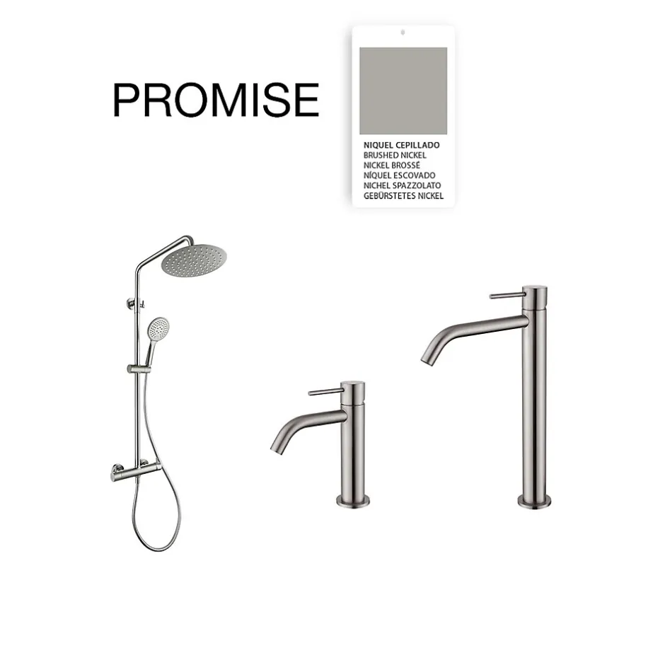 Poalgi Colonne de douche mécanique avec barre extensible SKY BATH nickel brossé PVD série PROMISE* Colonne De Douche Mécanique