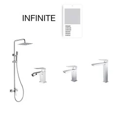 Poalgi Colonne de douche mécanique avec barre extensible SKY BATH chromé série INFINITE* Colonne De Douche Mécanique