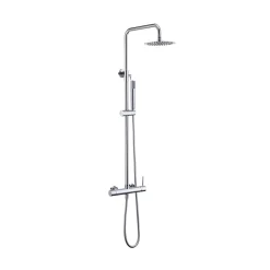 Imex Products Colonne de douche mitigeur acier et laiton chrome avec douchette extra plate anticalcaire* Colonne De Douche Encastrable