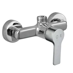 Kibath Colonne de douche monocommande carrée PIN, 80-120 cm, finition chrome poli, en laiton* Colonne De Douche Mécanique