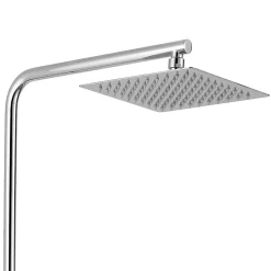 Kibath Colonne de douche monocommande carrée SIX, 79-125 cm, finition chrome poli, en laiton