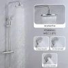 Dileci Colonne de douche nickel brossé,chrome - 2 fonctions -* Colonne De Douche Mécanique