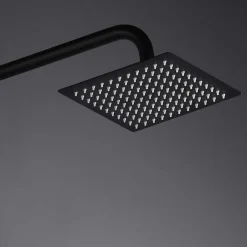 Imex Products Colonne de douche noir mat acier et cuivre avec mitigeur monocommande et douchette extensible