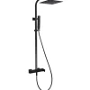 Essebagno Colonne de douche noire avec mitigeur mécanique Kiara