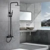 Imex Products Colonne de douche noire mat en acier et laiton avec flexible PVC et pommeau anticalcaire* Colonne De Douche Encastrable