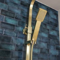 Essebagno Colonne de douche or brossé avec thermostatique 300 Quartos* Colonne De Douche Thermostatique