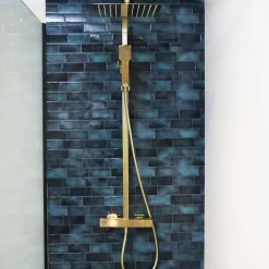 Essebagno Colonne de douche or brossé avec thermostatique 300 Quartos* Colonne De Douche Thermostatique