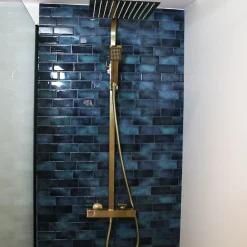 Essebagno Colonne de douche or brossé avec thermostatique 300 Quartos* Colonne De Douche Thermostatique