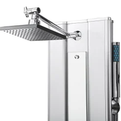 Tectake Colonne de douche Panneau de douche en Aluminium argent* Colonne De Douche Encastrable