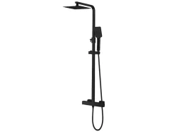 Laneri COLONNE DE DOUCHE PONT EN ACIER NOIR MAT, THERMOSTATIQUE
