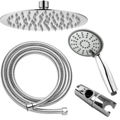 Kibath Colonne de douche ronde monocommande RAPIDA avec finition chromée brillante en laiton* Colonne De Douche Mécanique