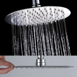 Kibath Colonne de douche ronde monocommande RAPIDA avec finition chromée brillante en laiton* Colonne De Douche Mécanique
