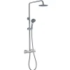 Kibath Colonne de douche ronde monocommande TOR, 83-126 cm, finition chrome poli, en laiton