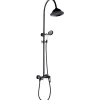 Essebagno Colonne de douche rétro noir vieilli mitigeur mécanique Leeds