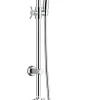 Edouard Rousseau Colonne de douche sans robinetterie avec pommeau + douchette 1 jet + flexible + barre réglable, chrome, Manolia* Colonne De Douche Sans Robinetterie
