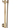 Edouard Rousseau Colonne de douche sans robinetterie avec pommeau + douchette 1 jet + flexible + barre réglable, vieux bronze, Retro