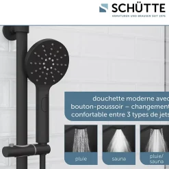 Schütte Colonne de douche MADURA FRESH noir mat