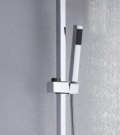Bernstein Colonne de douche thermostatique acier inox + pommeau 30x30cm - 118x41cm - 8821C Basic 30x30cm