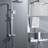Auralum Max Colonne de Douche Thermostatique 3 Fonctions, Ensemble de Douche Chrome avec pomme Douchette Robinet de Baignoire* Colonne De Douche Thermostatique