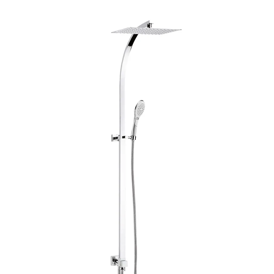 Valentin Colonne de douche thermostatique avec pomme de tête, douchette et flexible, chrome, Inouie* Colonne De Douche Sans Robinetterie