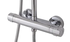 Cooke & Lewis Colonne de douche thermostatique effet chromé avec douchette et pommeau, Lidia