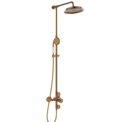 Essebagno Colonne de douche thermostatique cuivre brossé Indus* Colonne De Douche Thermostatique
